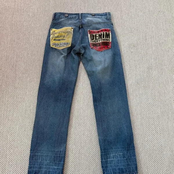 [BUNJANG] Vintage Handmade Patchwork Denim Pants Y2K / 빈티지 핸드크레프트 패치워크 데님팬츠 y2k
