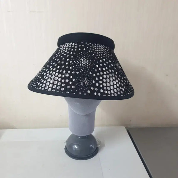 [BUNJANG] Black Patterned Sun Cap / 볼캡 썬캡 블랙 패턴