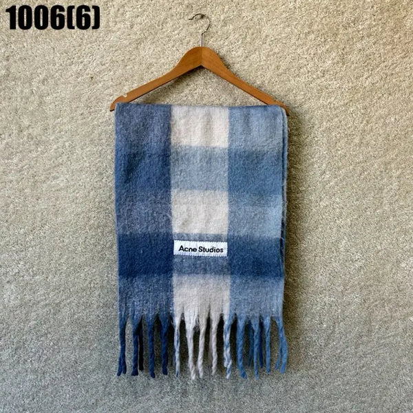 [BUNJANG] Acne Studios Check Muffler Blue / 아크네 스튜디오 체크 머플러 블루 1006!