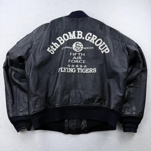 [BUNJANG] USAF B-15C Replica Real Leather Flight Jacket / 미공군 B-15C 복각 리얼 레더 플라이트 자켓