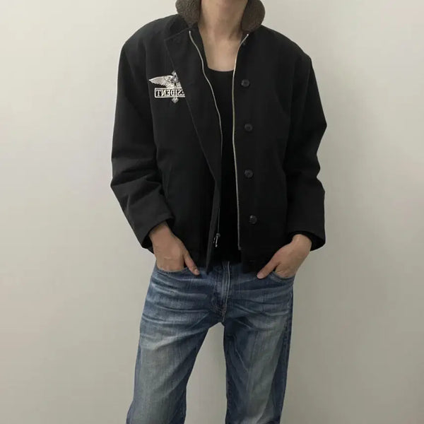 [BUNJANG] JKPD Skull Embroidery N-1 Deck Jacket (M) / JKPD 스컬 자수 N-1 덱자켓 M