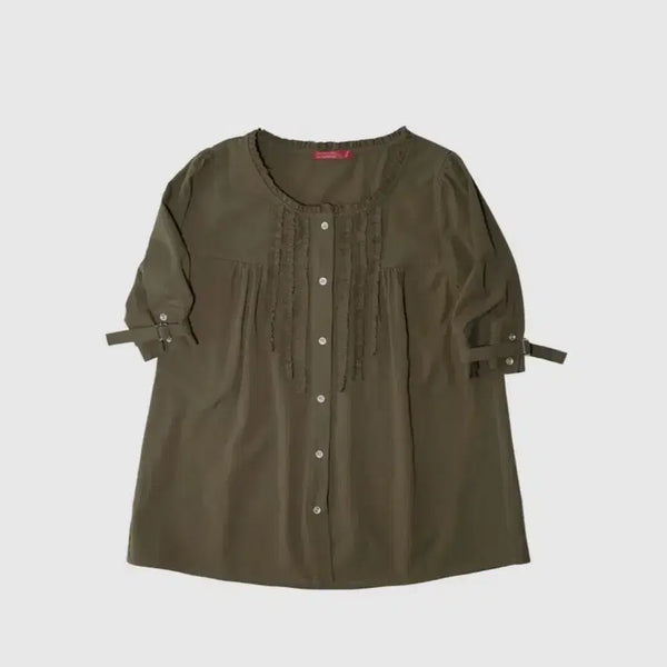 [BUNJANG] IN & YANG Himoni Blouse Khaki / 인앤양인히모니 모모블라우스 카키