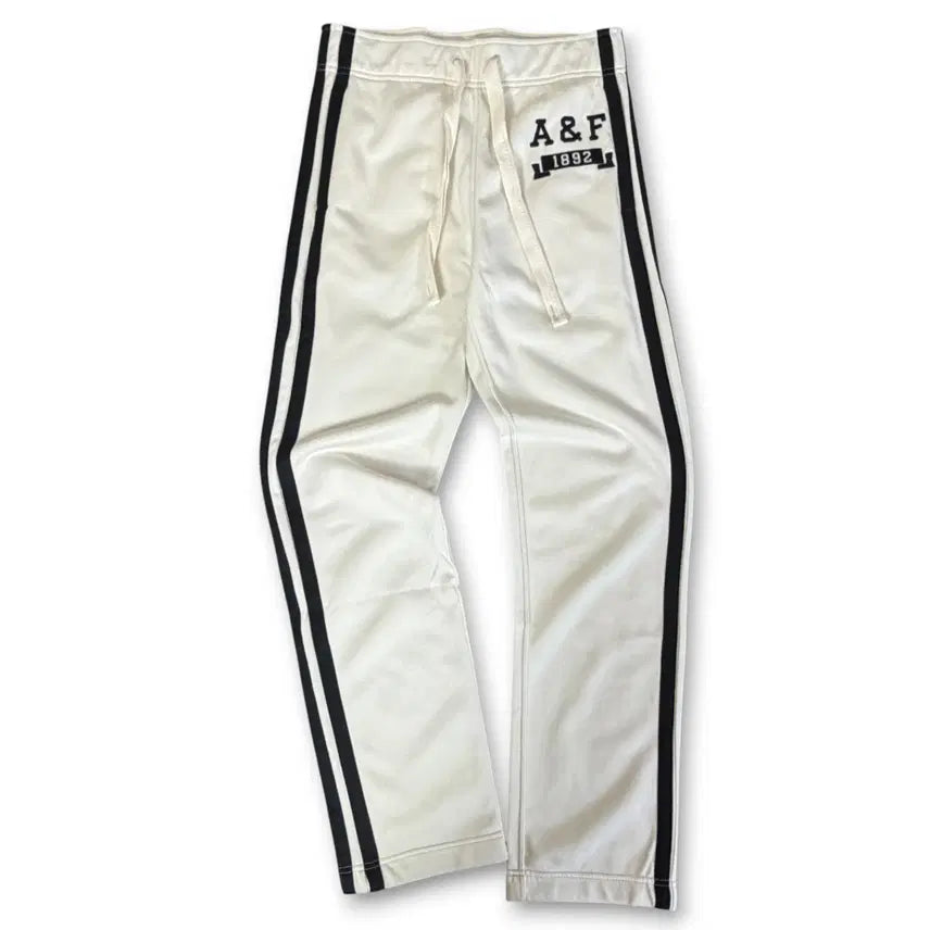 [BUNJANG] Abercrombie White Line Patch Sweatpants XS / [미사용] 아베크롬비 화이트 라인패치 스웻팬츠 XS