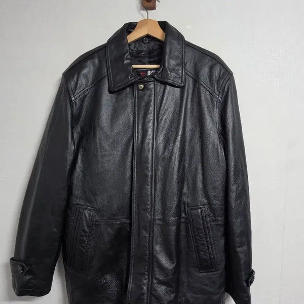 [BUNJANG] Leather Jacket Half Coat Size 100 / 가죽자켓 레더자켓 가죽하프 가죽코트 100
