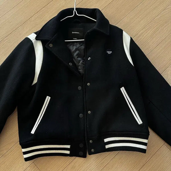 [BUNJANG] Covernat Stadium Jacket Black / 커버낫 스타디움 자켓