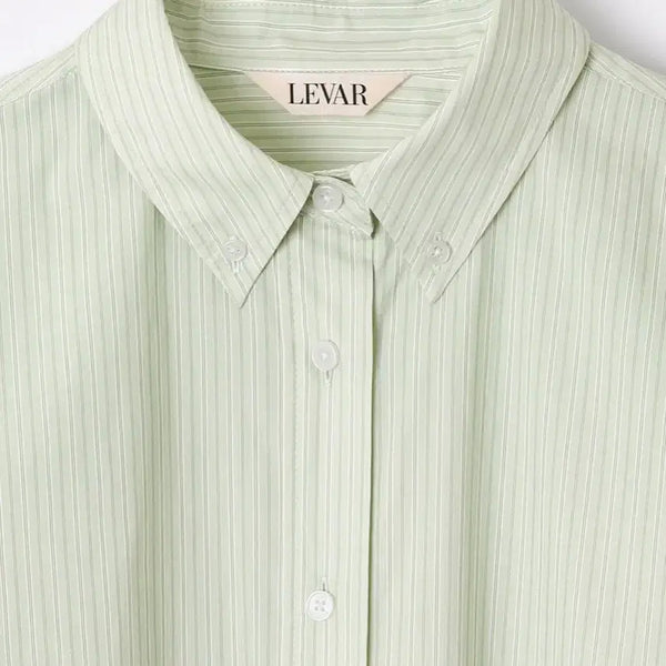 [BUNJANG] LEVAR Mint Stripe Shirt / 르바 스트라이프 셔츠 (민트 스트라이프)