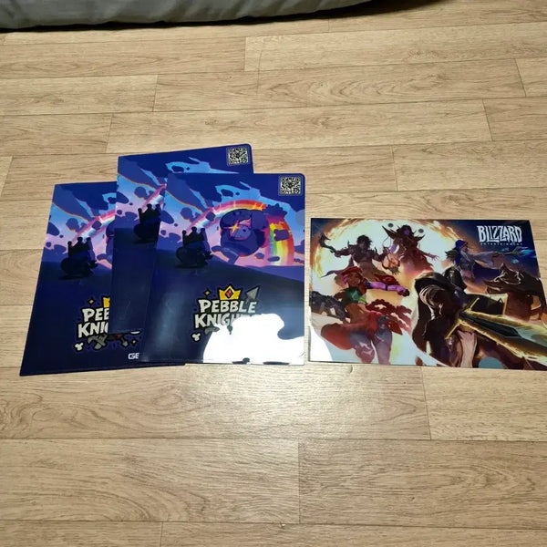 [BUNJANG] Pebble Knights/Blizzard A4 File Set (4 pcs) / A4 파일 4개(페블나이츠/블리자드)