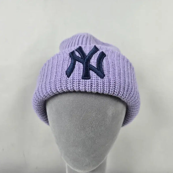 [BUNJANG] MLB Knit Beanie Lilac / [무료배송]MLB 엠엘비 니트 비니 연보라
