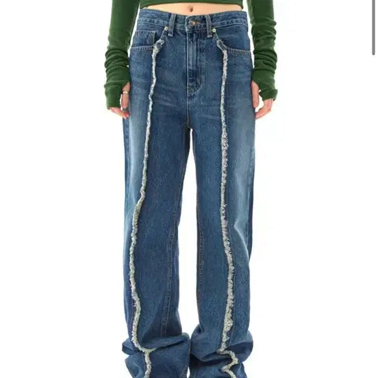 [BUNJANG] OOT OOTJ Distressed Bootcut Jeans - Size S / OOT OOTJ 데미지 부츠컷 청바지 S