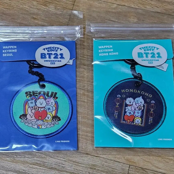 [BUNJANG] BTS BT21 Wappen Keyring Bundle Set / 일괄) BTS BT21 와펜 키링 - 서울, 홍콩