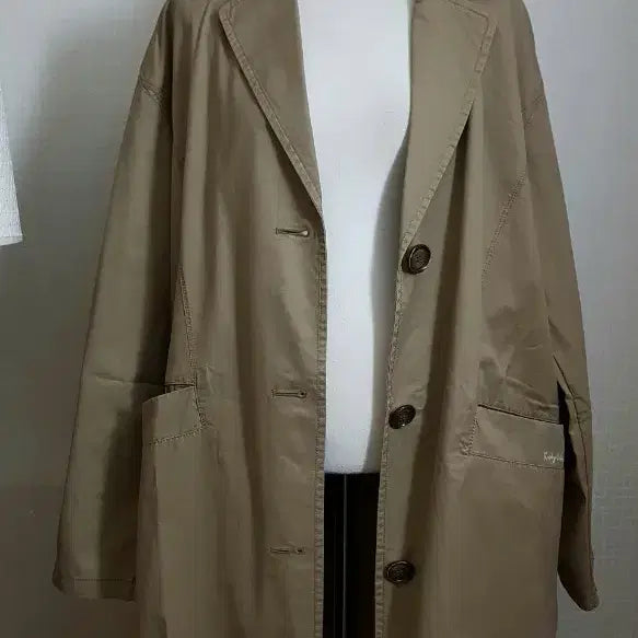 [BUNJANG] Thursday Island Oversized Long Single Coat Jacket / 써스데이 아일랜드  오버핏 롱자켓 싱글 코트