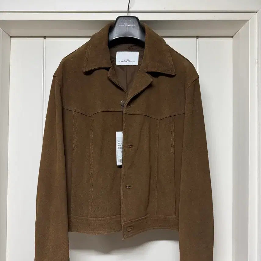 [BUNJANG] Kinloch Natural Cowhide Suede Trucker Jacket / [새상품] 킨록 천연 소가죽 스웨이드 트러커 자켓