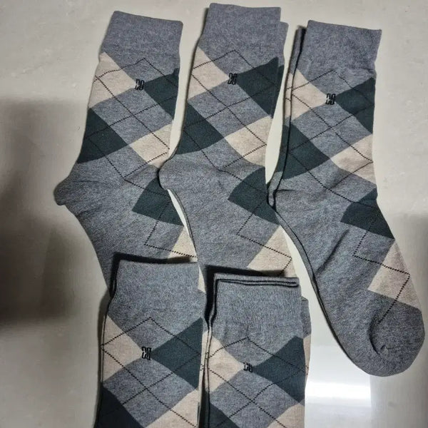 [BUNJANG] DAKS Argyle Pattern Men's Socks 5-Pair Set / 닥스 DAKS  아가일 패턴 남성 양말 5켤레