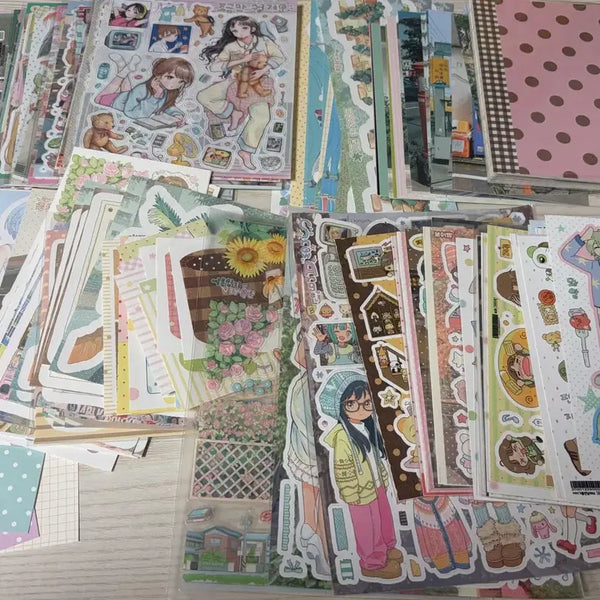[BUNJANG] Bundle Set Character Stickers for Journal Decor / 일괄 다꾸 다이어리꾸미기 인물스티커 모조지 양도
