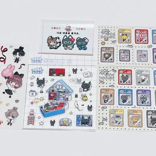 [BUNJANG] Ghost Story Office Horror Sticker Bundle Set / 괴담출근 괴출 비공굿 스티커 일괄