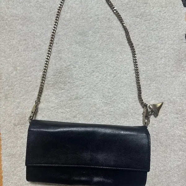 [BUNJANG] Givenchy Black Leather Chain Shoulder Bag / 지방시 블랙 가죽 체인 숄더백