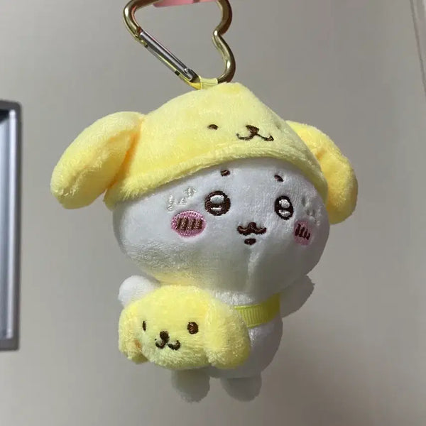 [BUNJANG] Chiikawa x Pompompurin Collaboration Keychain / 치이카와 콜라보 키링