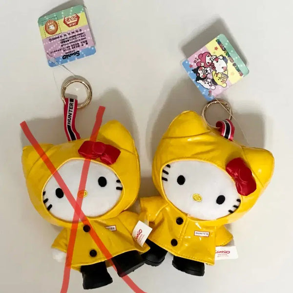[BUNJANG] Hunter x Hello Kitty Yellow Raincoat Keyring / 헌터X헬로키티 옐로우 레인코트 키링