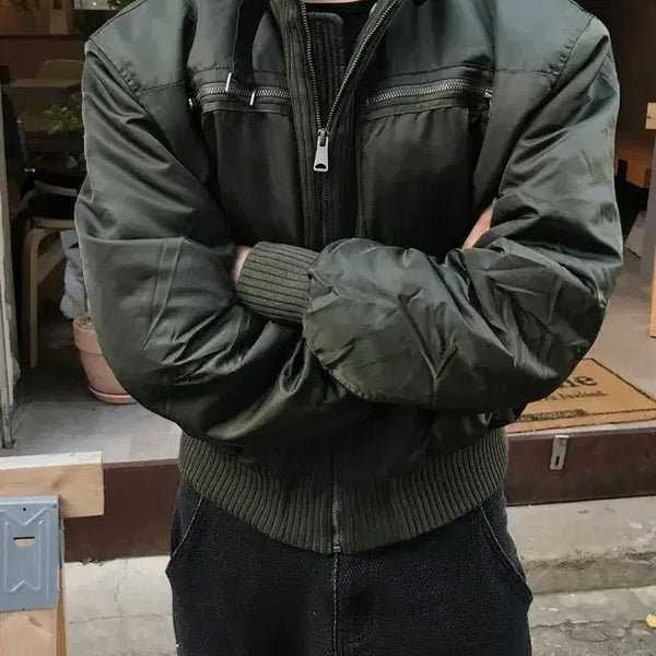 [BUNJANG] Khaki MA-1 Bomber Jacket / 카키색 항공점퍼 마원 자켓
