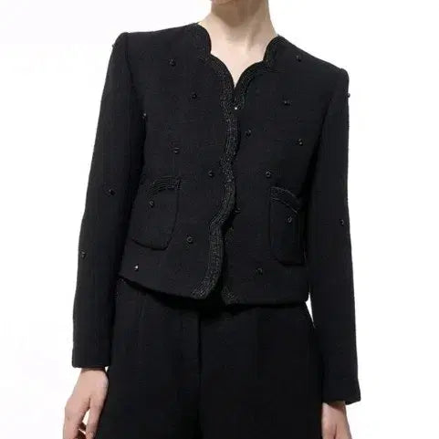 [BUNJANG] Time Black Tweed Jacket / 타임 블랙 트위드 자켓