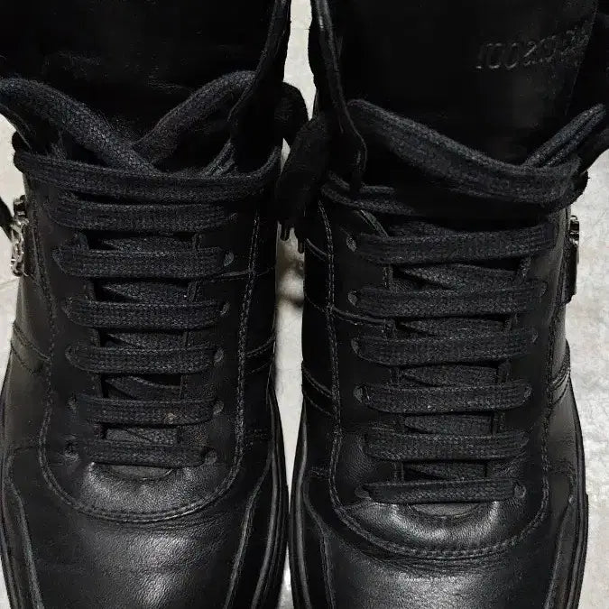 [BUNJANG] Roberto Cavalli Black Leather Sneakers / 로베르토 카발리 스니커즈 블랙