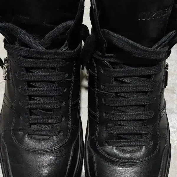 [BUNJANG] Roberto Cavalli Black Leather Sneakers / 로베르토 카발리 스니커즈 블랙