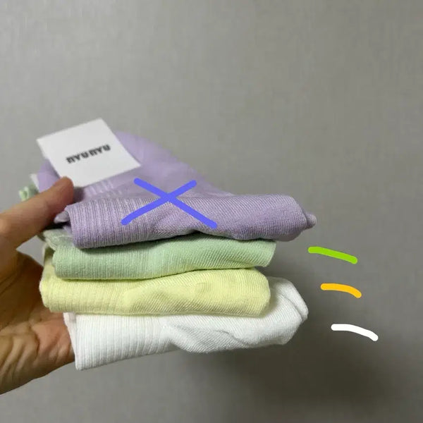 [BUNJANG] Socks 3-Set (Green/Yellow/White) / 삭스 3종 세트 그린/옐로우/화이트