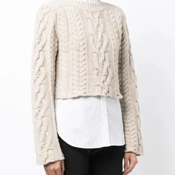 [BUNJANG] LOW CLASSIC Chunky Crop Knit / (M) 로우클래식 청키 크롭 니트