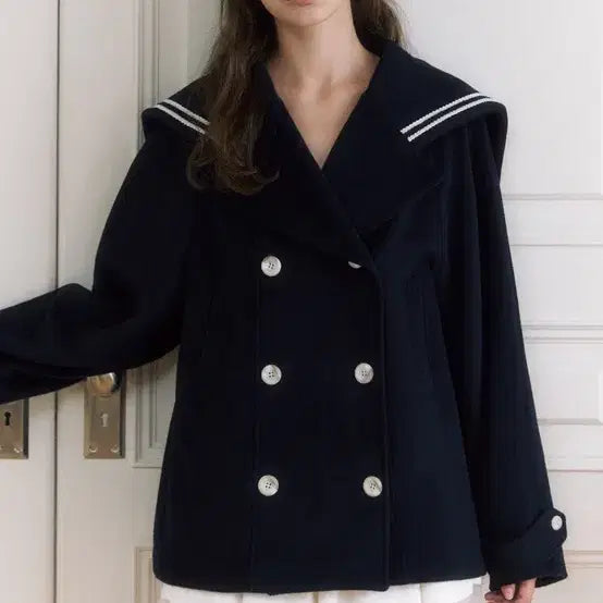 [BUNJANG] Thetis Classic Sailor Wool Coat Navy / 더티스 Classic Sailor Wool Coat (Navy)