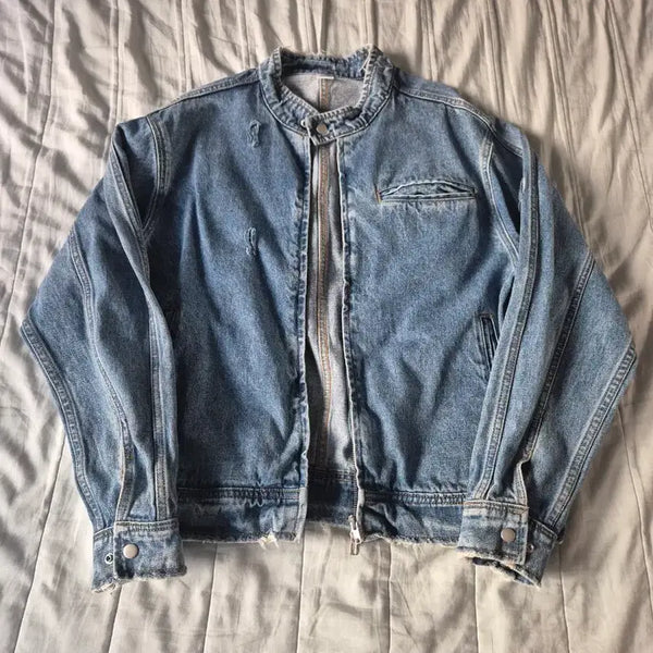 [BUNJANG] Partimento Denim Biker Jacket / 파르티멘토 데님 바이커 자켓