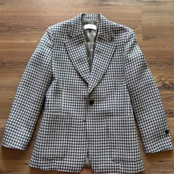 [BUNJANG] System Italia Check Pattern Jacket / 시스템 SYSTEM 이탈리아 체크 패턴 자켓