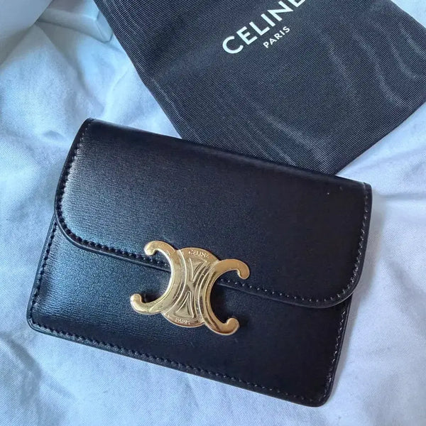 [BUNJANG] Celine Triomphe Card Holder Black / 셀린느 트리옹프 카드지갑 블랙