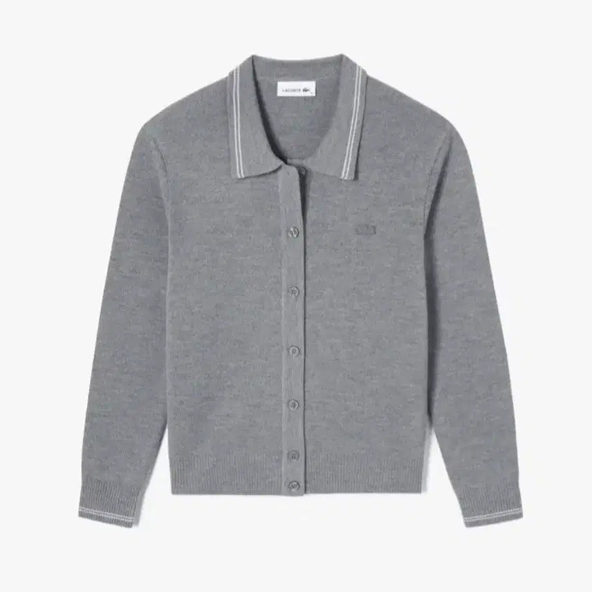 [BUNJANG] Lacoste Women's Cardigan Gray / 라코스테 가디건