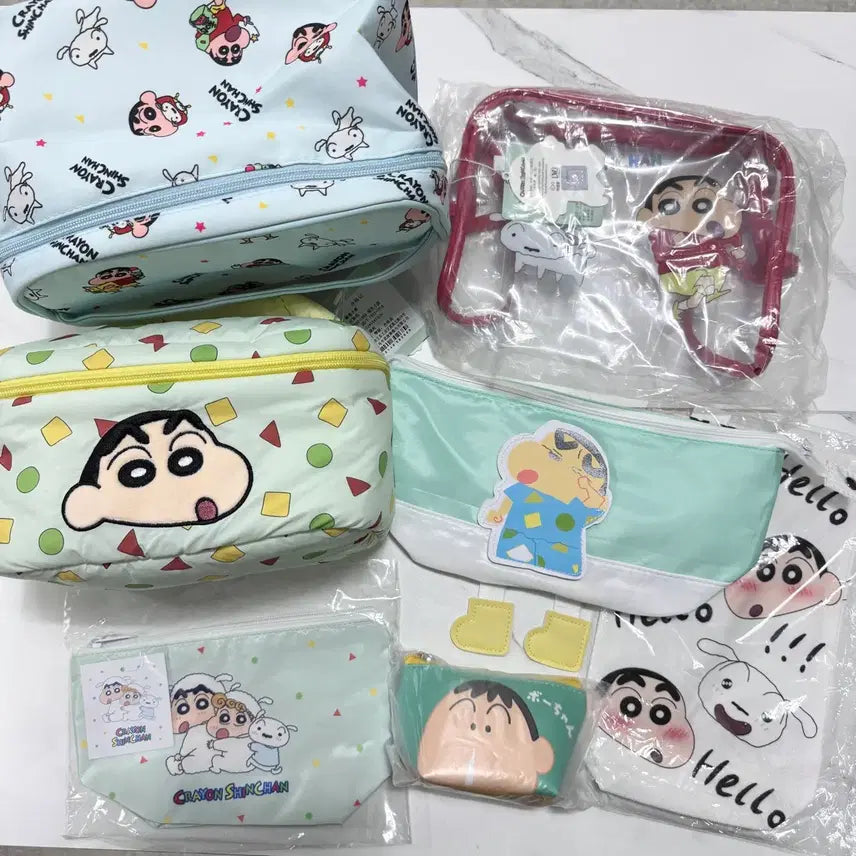 [BUNJANG] Crayon Shin-chan Pouch Set (7 Types) / 짱구는못말려 파우치 세트 7종