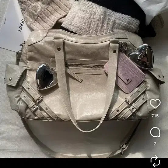 [BUNJANG] Dainese Studded Big Bag Ash Beige / 다이닛 스터드 빅백 애쉬베이지