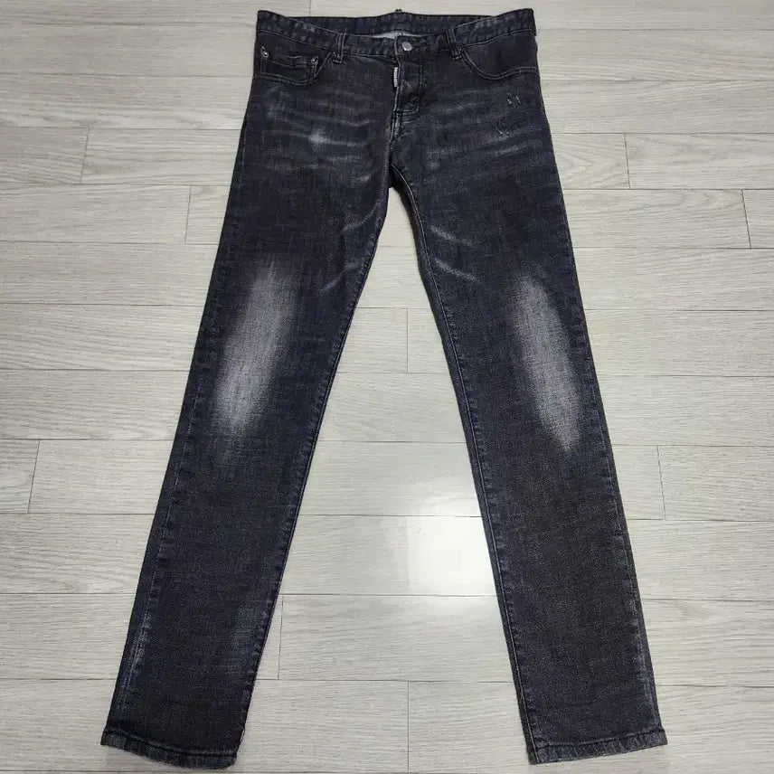 [BUNJANG] DSQUARED2 Black Washed Slim Fit Denim Jeans / (33)디스퀘어드2 블랙 워싱 슬림핏 진 데님팬츠