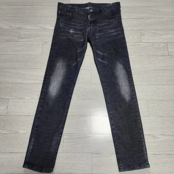 [BUNJANG] DSQUARED2 Black Washed Slim Fit Denim Jeans / (33)디스퀘어드2 블랙 워싱 슬림핏 진 데님팬츠