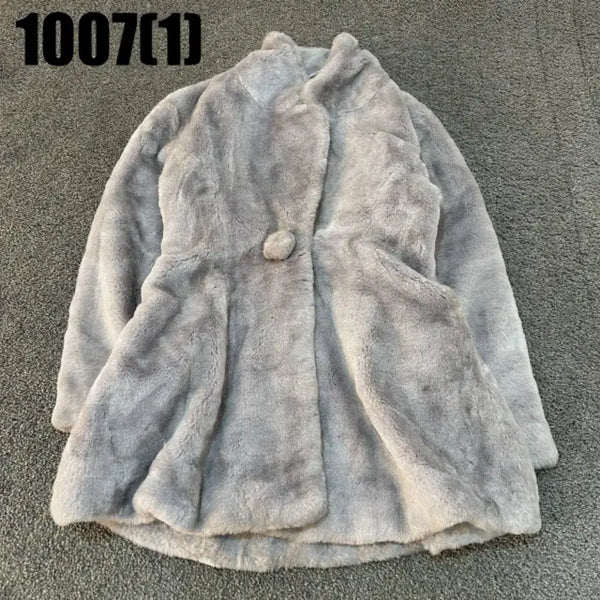 [BUNJANG] Sony Plaza Faux Fur Jacket Grey / Sony Plaza 퍼자켓 그레이