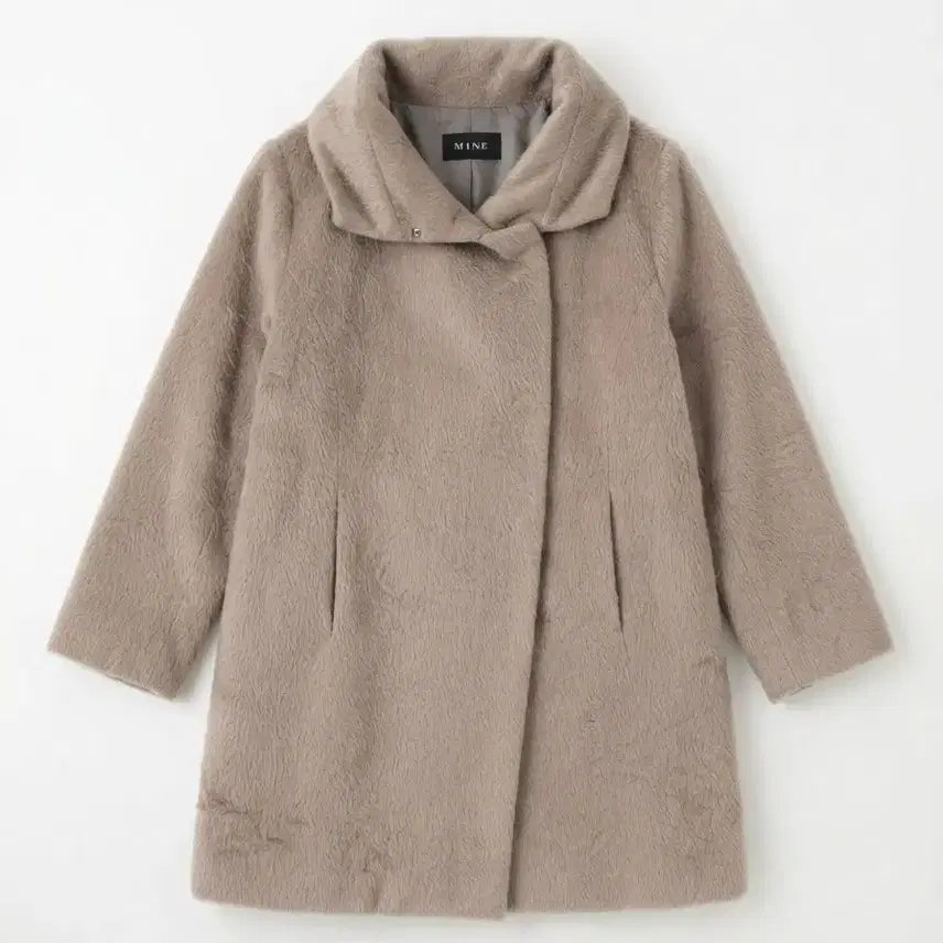[BUNJANG] Our Archive High Neck Wool Alpaca Blend Coat / 마인 하이넥 울 알파카 혼방 코트