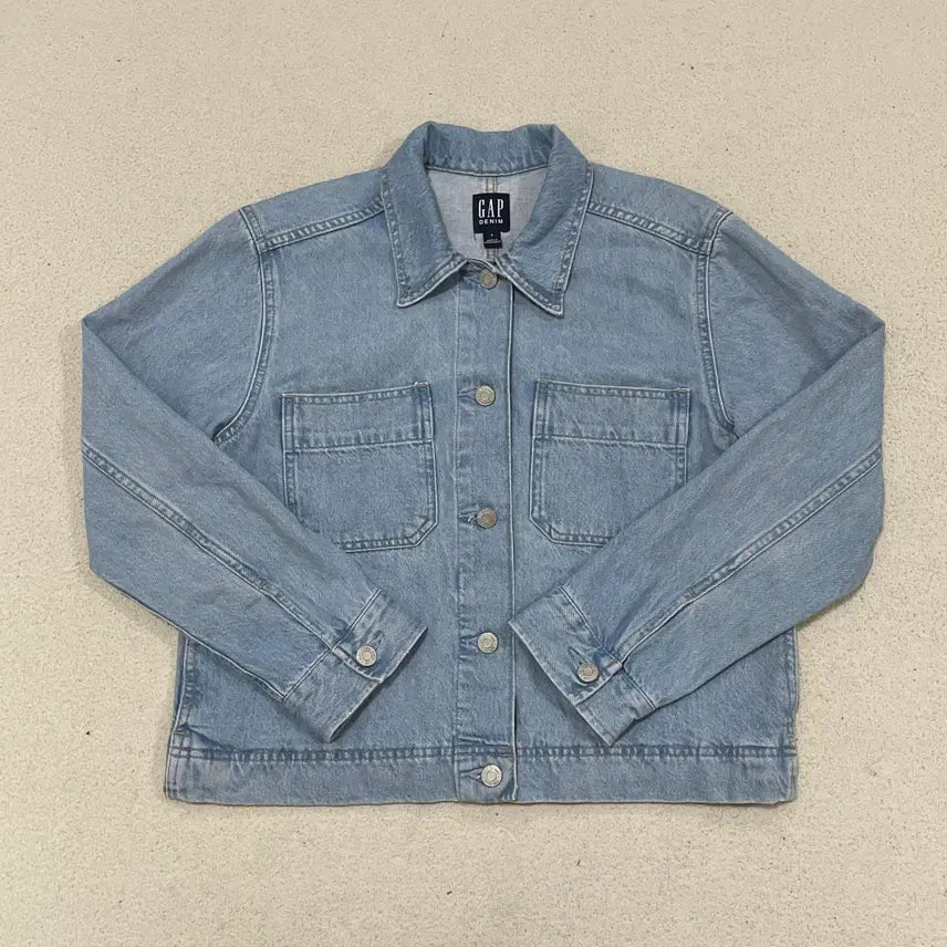 [BUNJANG] S GAP Light Wash Denim Shirt Jacket 1007 / S GAP 연청 데님 셔츠 자켓 1007