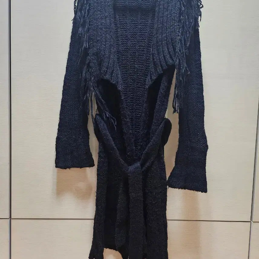 [BUNJANG] ZOOC Black Belted Knit Cardigan / [미착용새상품] 쥬크 ZOOC 블랙 벨트 니트 가디건