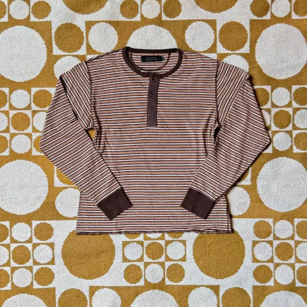 [BUNJANG] Bird Note Old Stripe Henley (Members Only) Size 42 / 버드노트 올드스트라이프 헨리티(멤버스온리) 42사이즈