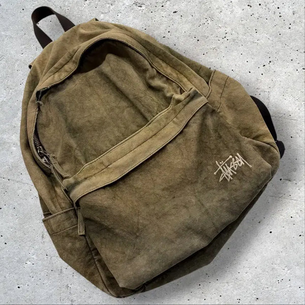 [BUNJANG] Stussy Workgear Washed Canvas Backpack / 스투시 워크기어 워싱 캔버스 백팩