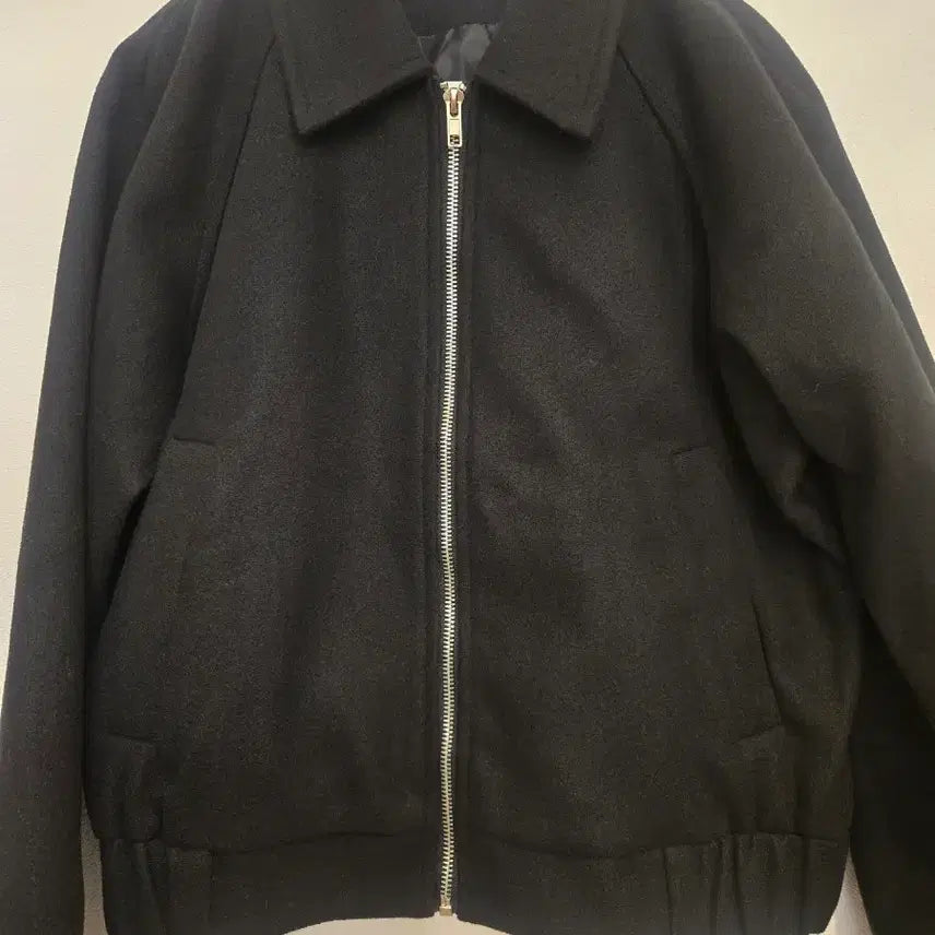 [BUNJANG] Wonderment Chic Black Zip-Up Jacket / 쉬크한 원더먼트 블랙 집업 재킷