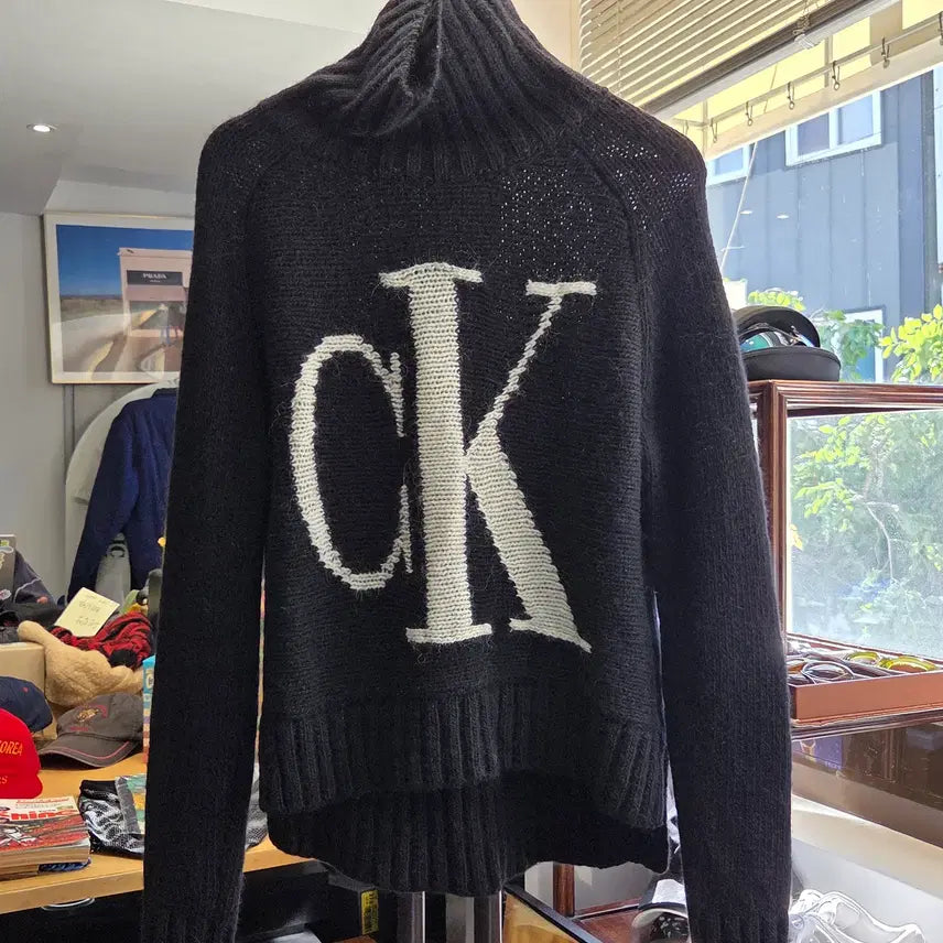 [BUNJANG] Calvin Klein Wool Blend Turtleneck Knit Black S / CK Calvin Klein Jeans 캘빈 클라인 울 블렌드 터틀넥 니트 블랙 s