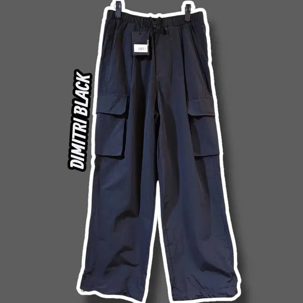 [BUNJANG] Dimitri Black Waterproof Wide Cargo Pants - Black (L) / L/ 디미트리블랙 워터프루프 와이드 카고 팬츠 블랙 새상품 /1007