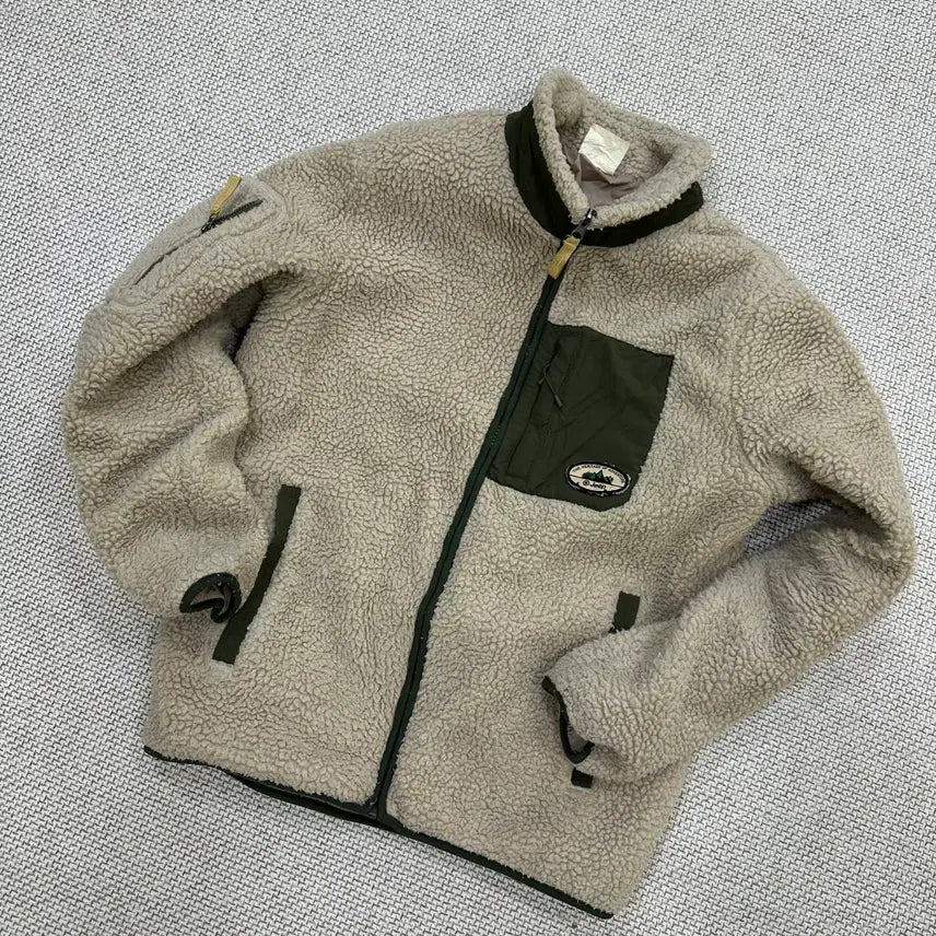 [BUNJANG] Jeep Pocket Logo Fleece Jacket 1007E1 / M(95) 지프 포켓 로고 양털 플리스 자켓 1007E1