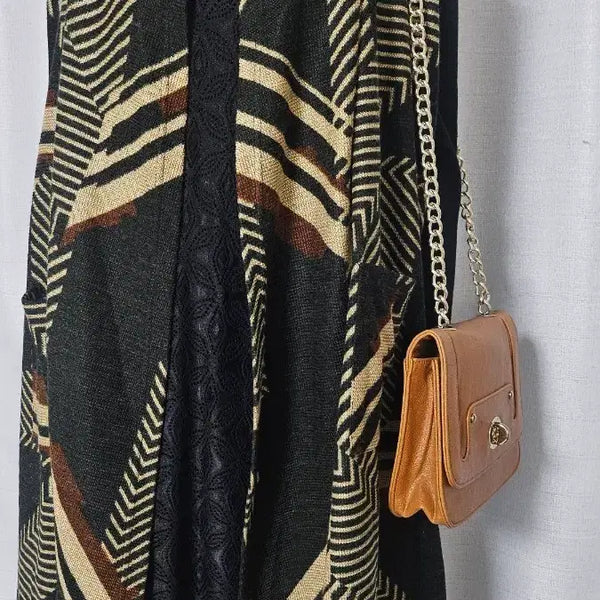 [BUNJANG] Knit Long Vest with Pockets / 상태굿 멋스런 주머니 있는 니트 롱조끼