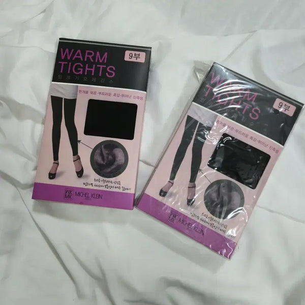 [BUNJANG] Michelle Klein Mink Brushed Tights (2-Pack) / 기모 타이즈(2개) 9부미셸클라인 밍크