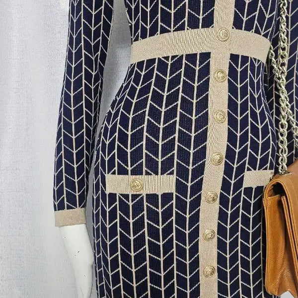 [BUNJANG] Navy Knit Dress / 새수준 쫀쫀 남색 니트 원피스..